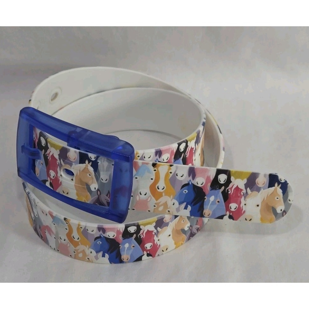C4 Belt Novelty Multicolored Horse Head 26-30 Inches Plastic Horses Equestrian